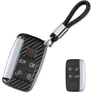 T-carbon Carbon Fiber Key Fob Protector Compatible with Land Rover Series Car Key fob Cover Compatible with Jaguar Key Case