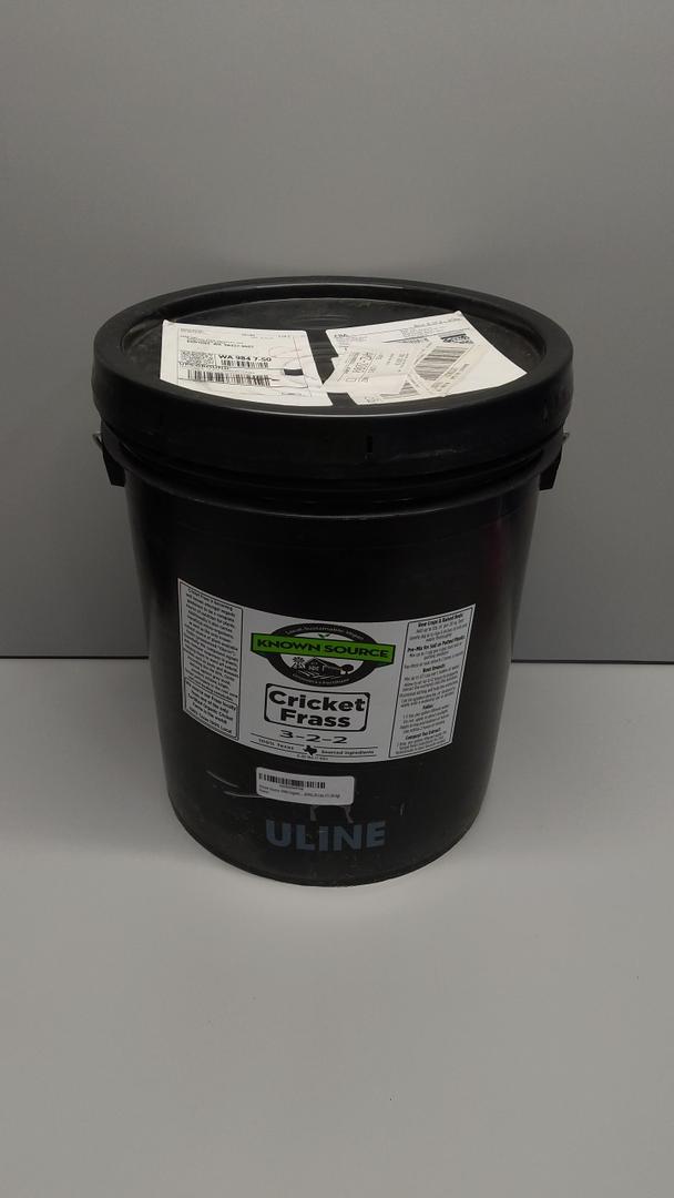 Known Source 100% Organic Cricket Frass, All Purpose Fertilizer, 3-2-2 NPK, 25 Lbs. 11.36 kg