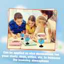 16 x 16 Pcs 3.4 Inches Mini World Globes Rotating Geographic Earth Map Globe with Stand for Learning Educational Classroom Desk Table Decoration, Blue