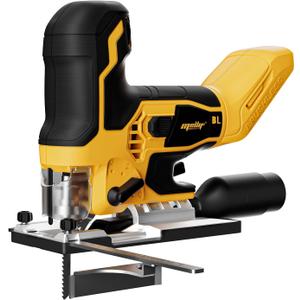 Cordless Jig Saw Compatible with Dewalt 20V MAX Battery (Tool Only), Brushless Orbital Tool w/ 3800 SPM Blade Speed, 6 Variable Speed, Bevel Angle (0-45), 4 Orbital Settings, LED Light