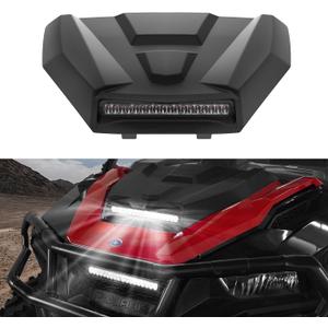 Hood Scoop with Light for Polaris General 1000/XP 1000 2016-2020, Hood Scoop with LED Auxiliary Light Kit for Polaris General 1000/4 1000/ XP 1000/ XP 4 1000 2016-2020 Accessories