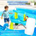 Water Table Pump, Continuous Kids Water Pump for Table, 3 Hours of Non-Stop Work Water Table Accessories Water Pump for Fun Summer Outdoor Water Toys Outside Water Play (White)