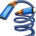 AINOPE USB C Extension Cable, 20Gbps/USB3.2 Fast Transfer USB Type C Extender 240W Charging Compatible with iPhone 16 pro max/PSVR2/USB C Hub/MacBook Air M2 Pro/iPad/Magsafe Charger,10FT,Blue