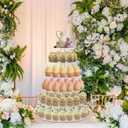 Cupcake Stand for 80 cupcakes, Acrylic, Large, Round, 6 Tier, Easy Assembly, Clear, for Wedding,Birthday, Party, Baby Shower