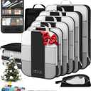 10 Set Compression Packing Cubes for Travel Essentials,Compressible Expandable Packing Cubes for Suitcase,OlarHike Luggage Organizer Bags for Travel,Handy Helper for Organizing Clothes(Black)