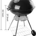 Portable charcoal grill -22 inch water kettle grill with handle, including lid and grill mesh, paired with barbecue tools, suitable for backyard, camping, picnicking, and gatherings (large)
