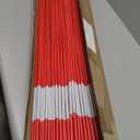 48" Inch Snow Stakes Driveway Markers Poles Snow Plow Stakes Fiberglass 5/16 Inch Diameter Red with 9.8" Reflective Tape Replacement for Driveway Mark Snow Plow Parking Lots 100pcs