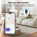 Air Tracker Tags-4 Pack (iOS Only), Bluetooth Tracker for Apple Find My App | Replaceable Battery, IP67 Waterproof，Key Finder and Item Locator Smart Tag for Luggage, Backpack, Suitcases, Pets (White)