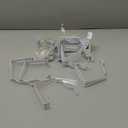 Moxweyeni 10 Pack Gutter Brackets 5 Inch Gutter Hangers Heavy Duty Hidden Rain Brackets with Pre Inserted Screw, Aluminum Exterior Hook Parts Repairing Sagging Tool (White)