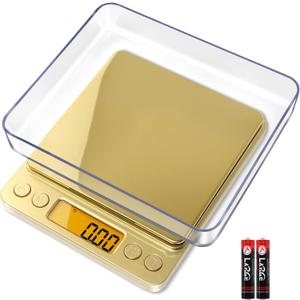 Fuzion Digital Scale .01 Gram Accuracy, 500g Mini Food Scales for Small Jewelry, Gold, Herb, Spice - Weight Gram and Oz
