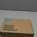Veise Keyless Entry Door Lock with 2 Lever Handles - Electronic Keypad Deadbolt, Auto Lock, Back Lit & Easy Installation Design, Front Door Handle Sets, Matte Black