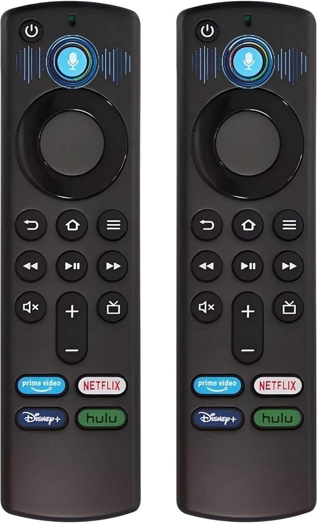 (2 PCS) Replacement Voice Remote for All Insignia/Toshiba/Pioneer Smart TVS,Compatible with All Fire-Series, TV Cube/Stick,Echo-Show Smart TV (3rd Voice Version 2 PCS)