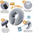 BENCMATE Inflatable Dog Cone Collar Alternative, Soft Dog Cone for Small Medium Large Dogs and Cats, Neck Recovery ECollar Donut Collar After Surgery (Medium, Blue)