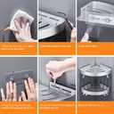 DUFU Adhesive Corner Shower Caddy with Hooks,Bathroom Shower Organizer, No Drilling Rust Proof Aluminum Shower Shelf for Inside Shower 2 Pack (Silver)