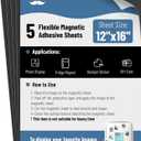 Mr. Pen Adhesive Magnetic Sheets, 12" x 16", 5 Pack, Magnetic Sheet, Magnetic Paper, Magnet Paper Sheets, Magnetic Sheets with Adhesive Backing, Flexible Magnetic Sheet, Photo Magnets, Magnet Sheet