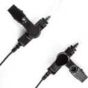 Acoustic Tube Earpiece with Mic for Motorola Walkie Talkies, Surveillance Headset and PTT Compatible with Motorola 2 Way Radios BPR40/CP/CLS/DTR/PR/RDU/RMU Series (Black)