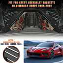 Carbon Fiber Pattern Rear Engine Bay Cover,Engine Shroud Trim Panel fit for Chevy Chevrolet Corvette C8 Coupe 2020-2023,Back Engine Compartment Cover Set,Left Right Vent Cover,2PCS