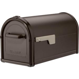 Architectural Mailboxes Hillsborough Heavy Duty Decorative Steel Metal Post Mounted Mail Box for Outside, Rubbed BronzeLarge Curbside Mailbox with Magnetic Latch