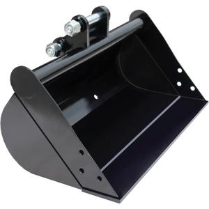 Mini Excavator Bucket Attachments, 20" No Teeth Flat Backhoe Buckets, Digging Bucket Accessories for Loading Sand, Soil, Cleaning Ditch