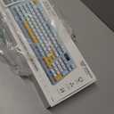 Wireless Keyboard Creamy Membrane with Rainbow Backlight,3-Mode Connectivity (BT/2.4G/USB-C) with LCD Screen & Multifunction Knob,200H Battery, 94 Key PBT Keycaps, Quiet Typing for Office/Home/Gaming