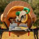 Miter Saw Dust Collector with LED Light - Effective Dust Collection Hood, Universal Fit for 10" & 12" Miter Saws, Miter Saw Dust Hood with Storage Bag, Ideal for Garage & Workshop Use