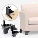 OwnMy 4PCS Metal Furniture Legs 4 Inch Black Sofa Legs Dresser Legs, Modern Ottoman/Coffee Table Legs Metal Cabinet Chair Risers, Heavy Duty Triangle Couch Legs Corner Furniture Replacement Feets