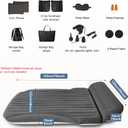 Ciremiv SUV Air Mattress, Double-Sided Thick Flocked Car Air Mattress with Built-in Pump & Pillow, Complete Sleeping Accessories for Auto Camping & Road TripsDark Coffee