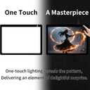 Glass Gaming Mouse Pad with LED Lights,Professional Esport Mousepad with Type C Port, Ultra-Smooth Hard Surface for Office Bedroom and Gaming, Large Non-Slip Silicone Base11.8" x 15.7"