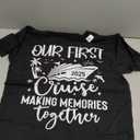 Our First Cruise 2025 Together Family Trip Matching Couples T-Shirt, L