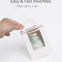 qiqee 60pcs Cupcake Boxes Individual Disposable White Single Box with Window 3.6 * 3.6 * 4.3inch Cupcake Containers/Holders
