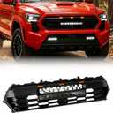 Front Grill Compatible With Toyota Tacoma 2024 2025, Matte Black