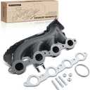 A-Premium Left Side Exhaust Manifold Kit W/Gasket & Studs & Nuts Fit for Chevy, GMC & Cadillac -Silverado 1500 2500, Express, Suburban, Tahoe, Savana, Sierra, Escalade, Replaces 12556078 12562235