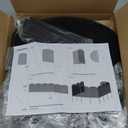 OUSHENG Mesh Decorative Garden Fence Fencing, 24in (H) x 10ft (L) Dog Barrier Outdoor for Yard, Rustproof Metal Wire Panels Border Blockers for Small Animal Rabbit, Black Arched