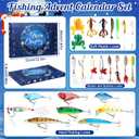 Arrowbash 2025 Advent Calendar Fishing Christmas Countdown, 24 Days Fishing Lures Bait Set Surprises, Gear Advent Calendar for Lovers Fisher Adult Men Teen
