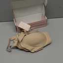 PoseFree Womens Seamless Wireless Supportive Bra Push Up Comfort Soft No Underwire Full Coverage T-Shirt Bra (Large, Nude)