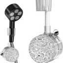 Suction Cup Shower Head Holder ,no Drilling Required and Seamless Installation Handheld Shower Head holderPC Material with Shower Ball Hook,Suitable for 1.3-inch Diameter Shower Head (White)