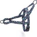 No Pull Dog Harness for Easy Walk, Floral Pattern Female Safety Nylon Training Collar for Puppy Small, Medium, and Large Dogs (Skull, S)