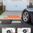VEVOR Rubber Curb Ramps, 2 Pack, 7 Rise Height, 19.3" L x 19.3" W, Driveway Ramps with Drainage Tank, 7000 lbs Load Capacity, Suitable for Wheelchairs, Strollers, Motorcycles, Cars, Lawn Mowers