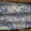 Levtex Home - Bennett Quilt Set - King/Cal King Quilt with Two King Pillow Shams - Floral Paisley - Blue and White - 106x92in and Pillow Sham Size 36x20in - Reversible - Cotton