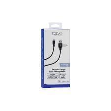 Zgear DC-APP8PMB6M-BC Cable, Nylon Fiber, Black/Chrome, 6 ft L