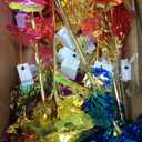 Lyrow 12 Pcs Galaxy Rose LED Light up Rose Flower Gifts Crystal Artificial Rainbow Flower for Mom Her Lover Girlfriend Mother's Day Wedding Birthday Gift, 9.84 Inches (Multicolor)