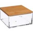 BAMBOO ESSENTIALS PLASTIC STORAGE CONTAINER 6x7x3 IN