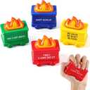 Shappy 4 Pcs Dumpster Stress Relief Balls Dumpster Anxiety Relief Gift PU Stress Balls for Adults Therapy Fidget Appreciation Gifts for Office Coworker (Colorful, Motivational)