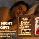 Christmas Gifts for Mom from Daughter Son Kids, Mom Gifts Engraved Night Light with 5x7 Mother Picture Frame Solid Wood, New Mama Gift Mommy Son Picture Frame Mother-in-Law Birthday Gift for Mama