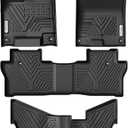 YITAMOTOR Floor Mats Fit for Honda Pilot 2022-2016,All-Weather Floor Liners Set Front 1st & 2nd 3rd Seat Floor Liner Set Black, 8 Passenger Model
