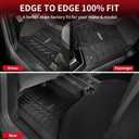 LASFIT Floor Mats 2013-2018 for Dodge Ram 1500/2500/3500 Crew Cab, 2019-2024 for Dodge Ram 1500 Classic Crew Cab 4 Full Size Doors All Weather TPE Custom Fit Car Mats Floor Liners 1st & 2nd Row, Black