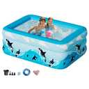 Inflatable Family Pool with Electric Pump, Portable Blow Up Pool,Backyard Kiddie Pools Suit for Kids and Adult, Indoor& Outdoor, Garden and Backyard Summer Water Party 59 * 41 * 20in (Killer Whale)