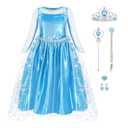 AHLPO Princess Dress for Girls Princess Costume Halloween Cosplay Princess Dress Up Luxury Birthday Outfit for Toddler Kids 150