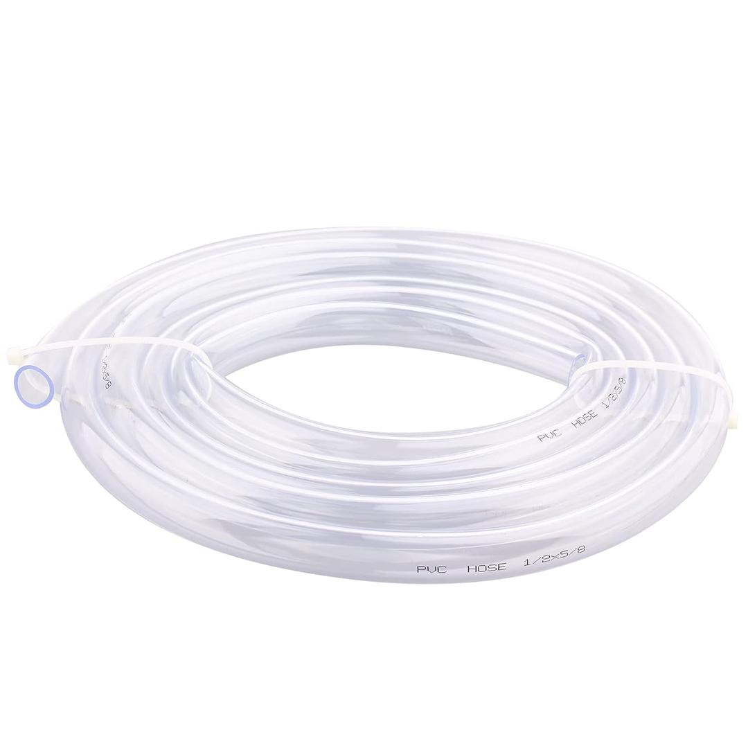 Clear Vinyl Tubing - 1/2" ID 5/8" OD PVC Tube Food Grade Flexible Plastic Pipe Hose for Homebrewing, Siphon Pump 3 Meters(10ft) Length