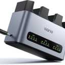 llano 30W LP-E6NH LP-E6P Battery Charger: Fast Three Slot for Canon Camera Batteries Canon EOS R5/R6/R7 Mark II, 5D/6D/7D Mark II/III/IV, 60D/70D/80D/90D, USB-C, LED, Durable CNC Aluminum
